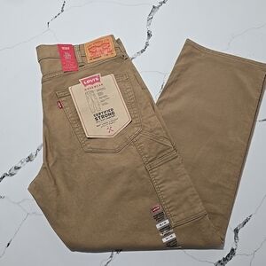 Levi's 565 Men's Size 36x32 Loose Straight Workwear Utility Khaki Stretch NWT